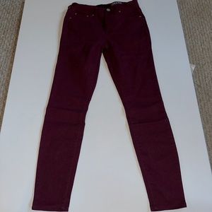 Dark red jeans